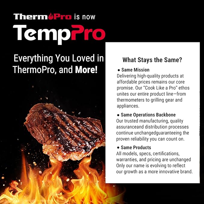 TempPro TP829 1000ft Wireless Meat Thermometer Digital for Grilling and Smoking, 4 Meat Probes Grill Thermometer for Outside Grill, BBQ Thermometer for Cooking Food Temperature (Previously ThermoPro) - Image 9