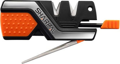 SHARPAL 101N 6-in-1 Pocket Knife Sharpener & Survival Tool – Diamond Sharpening Rod, Fire Starter Ferro Rod, Whistle – Sharpens Straight & Serrated Blades, Repairs & Hones Knives Mothers Day Gifts by SHARPAL