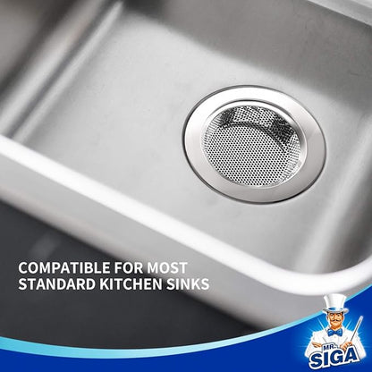 MR.SIGA Kitchen Sink Strainer, Stainless Steel Sink Drain Strainer, Dishwasher Safe, Outer Diameter 4.4 inch/11.2cm, Inner Diameter 3 inch/7.6cm, Pack of 3 - Image 8