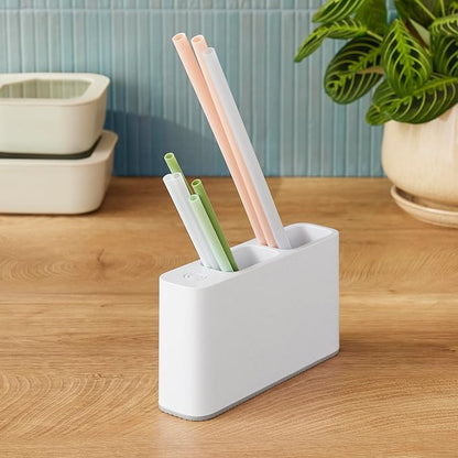 YouCopia SipStation Straw Holder, Reusable Straw Organizer for Kitchen Storage, Speckled White - Image 8