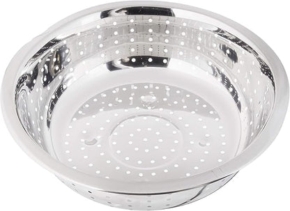 Winco Chinese Colander with 5mm Holes, 13-Inch, Stainless Steel, Medium