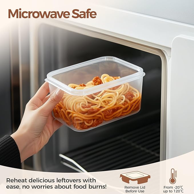 ComSaf Food Storage Containers with Lids Set of 3 (2L/2.1Qt) (1.4L/1.5Qt) (0.8L/0.8Qt), Airtight Food Storage Container, Plastic Canister Sets for Kitchen, Pantry Organizer for Sugar, Cereal and Snack - Image 6