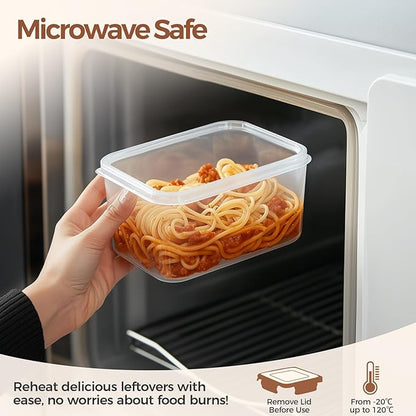 ComSaf Food Storage Containers with Lids Set of 3 (2L/2.1Qt) (1.4L/1.5Qt) (0.8L/0.8Qt), Airtight Food Storage Container, Plastic Canister Sets for Kitchen, Pantry Organizer for Sugar, Cereal and Snack - Image 6