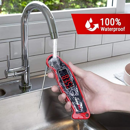TempPro TP19 Waterproof Digital Meat Thermometer for Grilling with Ambidextrous Backlit & Thermocouple Instant Read Kitchen Cooking Food Thermometer for Candy Oil BBQ Smoker (Previously ThermoPro) - Image 3