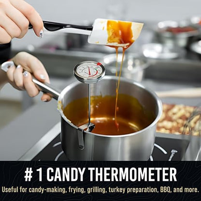 CRAFT911 Candy Thermometer with Pot Clip - Deep Fry Oil Thermometer for Frying and Candle Making (White) - Image 3
