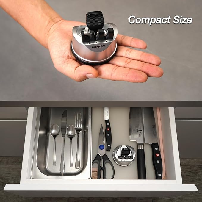 SHARPAL 191H Knife Scissors Sharpener | Repairs, Restores & Sharpens Straight, Serrated & Kitchen Knives – Versatile Sharpening Tool for Blades Mothers Day Gifts - Image 5