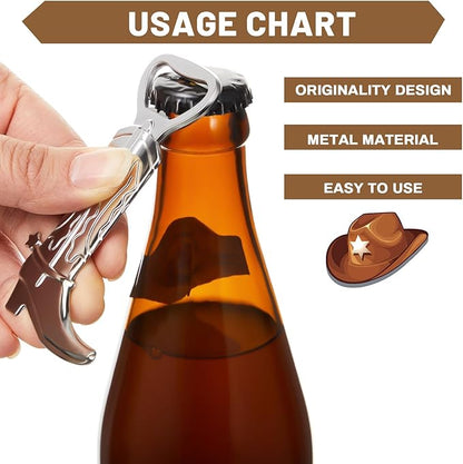Hortsun 36 Sets Cowboy Boot Bottle Openers Baby Shower Bottle Opener Favors for Guest Party Bottles Opener Gifts Bulk for Baby Shower Wedding Birthday Party Favor Decoration Supplies(Silver)