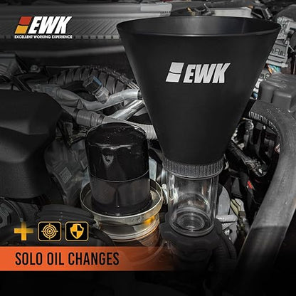 EWK Threaded Engine Oil Funnel for Subaru, No-Spill, Hands-Free Oil Change Funnel with Secure Adapter & Fast Fill Design