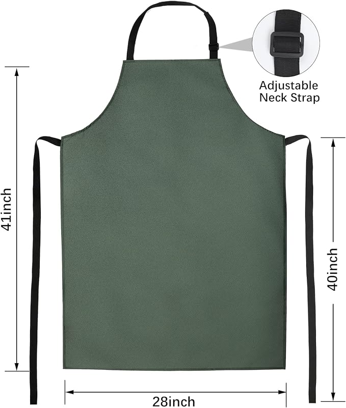 Gotega Waterproof Rubber Vinyl Apron Adjustable Dishwasher Apron - Apron for Women Men Heavy Duty Work Apron - Image 2