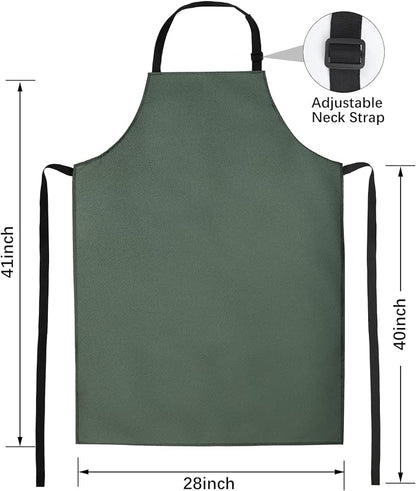 Gotega Waterproof Rubber Vinyl Apron Adjustable Dishwasher Apron - Apron for Women Men Heavy Duty Work Apron - Image 2