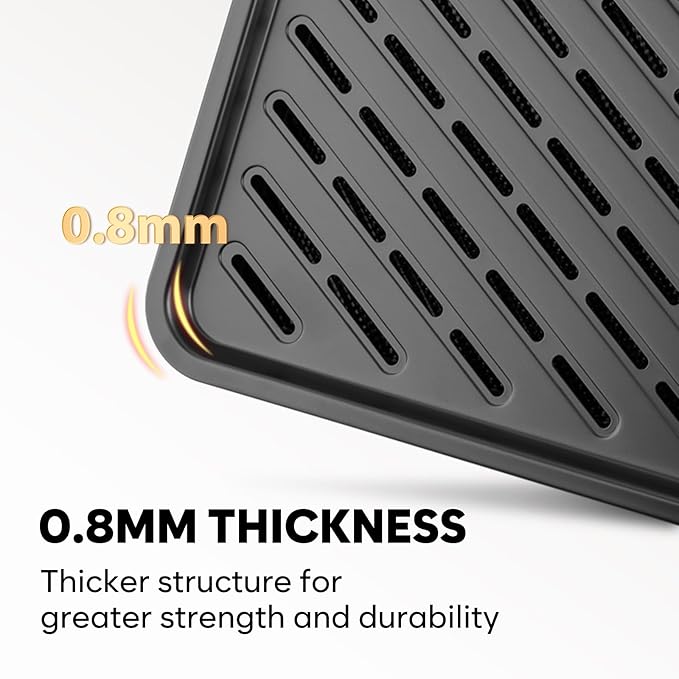 Half Sheet Pan with Cooling Rack 17.3” x 13.1”, Cookie Sheets for Baking 0.8mm Thick Non Stick Baking Sheets for Oven Heavy Duty Baking Trays with Diamond Texture - Image 4