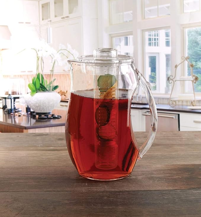 Large Fruit Infuser Water Pitcher (2.9 Quart / 93 Oz) – Shatterproof Acrylic Infusion Jug for Iced Tea, Juice, Beverages, Water, Lemon, Fruit & Herbs – BPA Free - Image 6