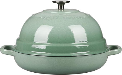 EDGING CASTING Enameled Cast Iron Dutch Oven Pot with Lid, Round Bread Oven for Homemade Sourdough Bread Baking, 6 Quart, Sage Green - Image 7