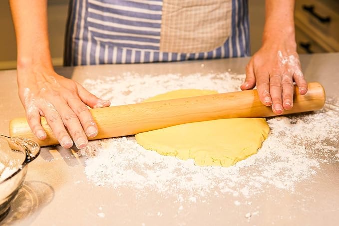 Rolling Pin for Baking Wood Rolling Pins 15.8-inch Dough Roller, Non-stick Pastry Dough Roller without Handles┃Perfect Gifts for Bakers - Image 4