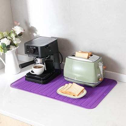 MicoYang Silicone Dish Drying Mat for Multiple Usage,Easy clean,Eco-friendly,Heat-resistant Silicone Mat for Kitchen Counter or Sink,Refrigerator or Drawer Liner Purple 3XL 28 inches x 18 inches - Image 7