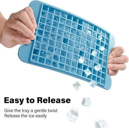 Mini Ice Cube Tray for Freezer: FDDBI Small Ice Trays for Freezer with Bin - 117×4PCS Easy Release Nugget Ice Tray - Crushed Ice Tray with Container - Image 4