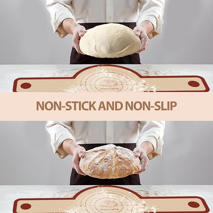 Silicone Bread Sling for Dutch Oven, 2 PCS Red Non-Stick & Reusable Bread Baking Supplies with Extra Long Handles, Easily Transfer Sourdough, Dishwasher Safe, Round - Image 2