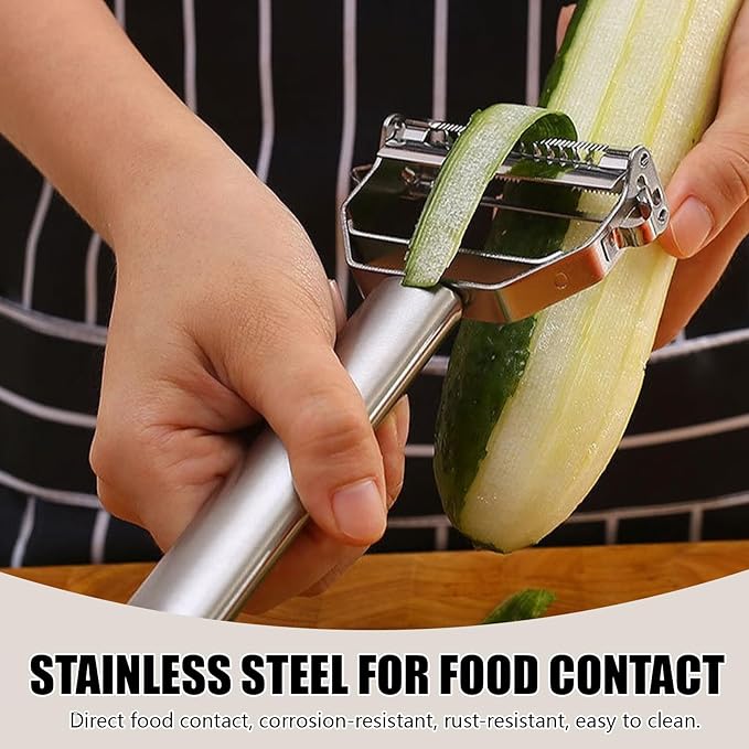 Multifunction Stainless Steel Julienne Peeler Vegetable Peeler Double Planing Grater Kitchen Accessories Cooking Tools - Image 6