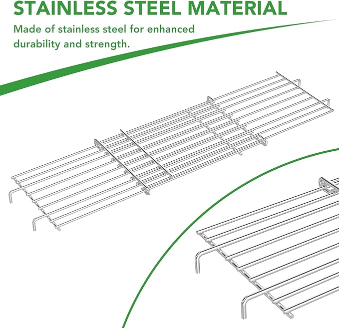 Universal Wind Guard and Warming Rack Fit for Griddle Without a Hood from 16" to 22", Wind Screen and Cooking Grid BBQ Griddle Accessories for Blackstone and Other Griddle with Rear Grease