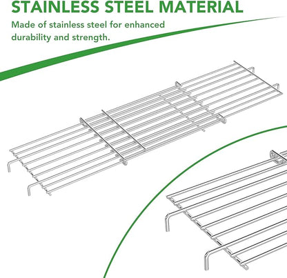 Universal Wind Guard and Warming Rack Fit for Griddle Without a Hood from 16" to 22", Wind Screen and Cooking Grid BBQ Griddle Accessories for Blackstone and Other Griddle with Rear Grease