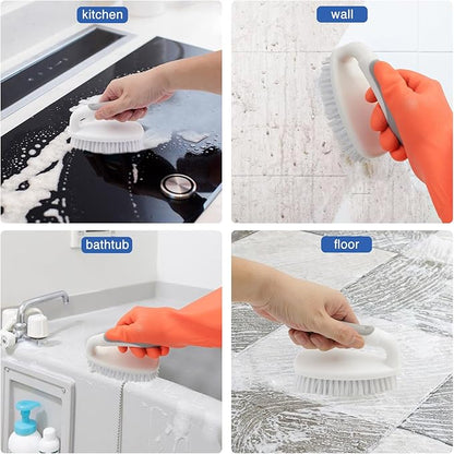 Scrub Brushes for Cleaning Bathtub Scrubber Heavy Duty Scrub Brush with Handle Stiff Bristle Cleaning Brush for Shower, Kitchen, Sink, Bathroom, Floor - Image 5