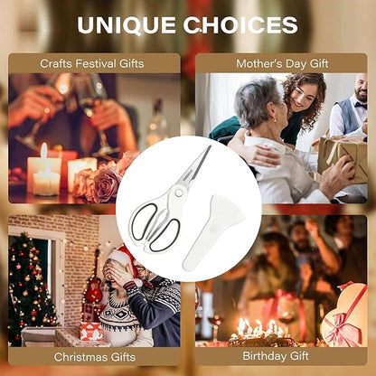 Kitchen Scissors Holder Magnetic Scissors Protector for Fridge, Portable Magnetic Sheath Cover for Kitchen Shears Waterproof Protector, White