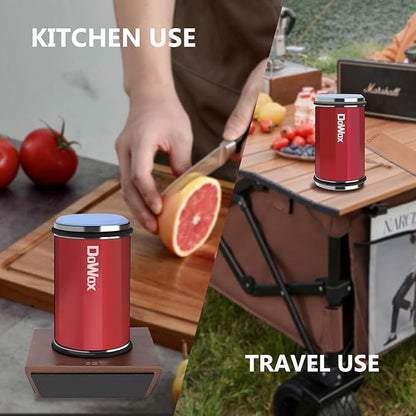 Knife Sharpener,Longer Rolling Knife Sharpener Kit,Diamond & Ceramic Knife Sharpening System with Leather Strop,4 Angle Guide, Replaceable Discs for All Kitchen Knives