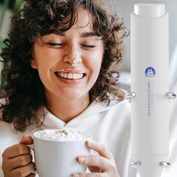 Powerful Milk Frother Handheld Foam Maker, Mini Whisk Drink Mixer for Coffee, Cappuccino, Latte, Matcha, Hot Chocolate, No Stand, White - Image 6