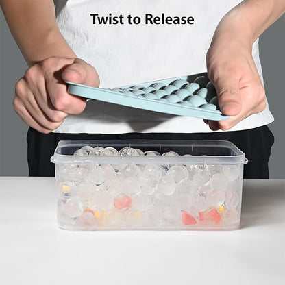 Ice Cube Trays with Lid and Bin, 0.8 IN Small Round Ice Cube Mold for Freezer - Easy Release Stackable Ice Ball Maker for Cocktail,Whiskey and Drinks,BPA-Free(0.8in/96 balls&box) - Image 6