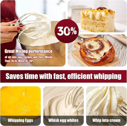 K45WW 6-Wire Whip Attachment Fits KitchenAid Tilt Head Stand Mixer - Egg Heavy Cream Beater, Cakes Mayonnaise Whisk for Kitchen Aid Mixer Accessory Replacement Parts