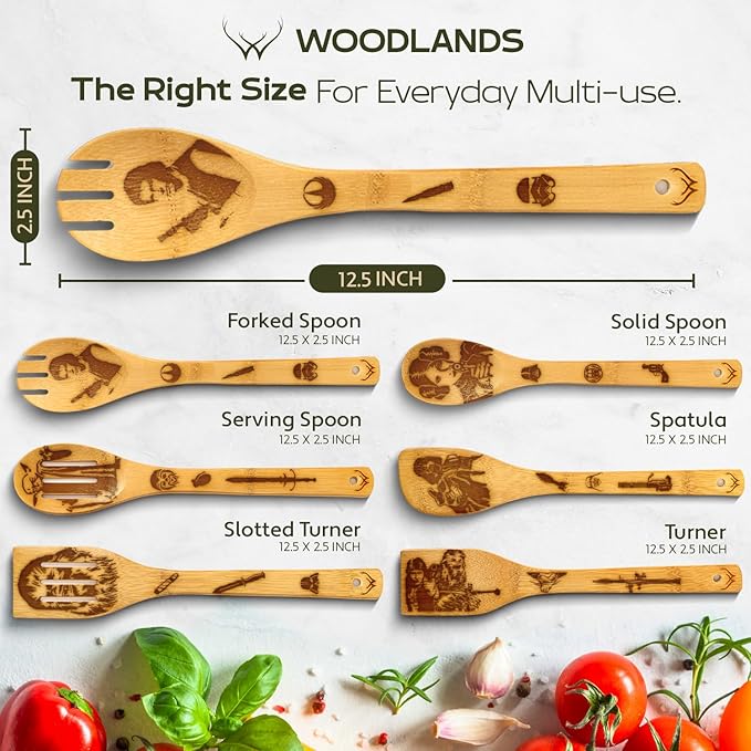 Star Warz gifts Wooden Spoons for Cooking for Space Wars Fans - Wooden Utensil Set with Spatulas & Spoons, Heat-Resistant, Eco-Friendly Kitchen Utensils for Non-Stick Cookware - Image 4