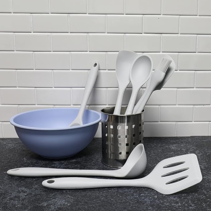 Chef Craft Premium Silicone Cooking Ladle, 11.25 inch, Gray - Image 6