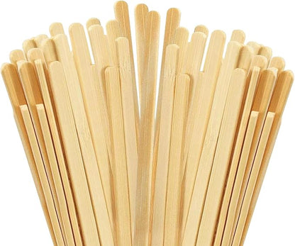 100pcs Wood Coffee Stirrer Sticks, 5.5 Inch Wooden Swizzle Stick Beverage Mixer, Eco Friendly Long Stirrer Stir Sticks for Mixing Cocktail Hot Chocolate Drinking Tea by WANKEYI