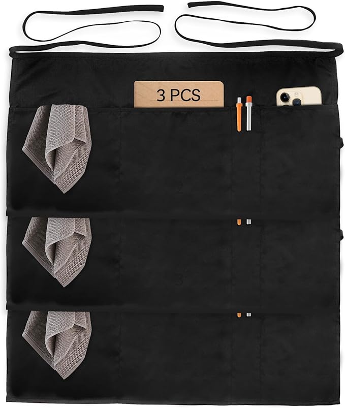 Xeoxarel Aprons with 4 Pockets (Available in 3 Pack / 7 Pack) 23.5'' X 11.5'' by XeoxarelWomensvests