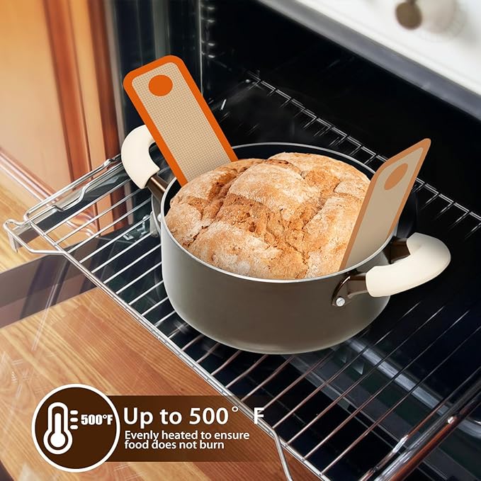 Silicone Bread Sling for Dutch Oven, Non-Stick & Easy to Clean Baking Mat Set, 2 Pcs Reusable Bread Sling for Sourdough Tools ＆ Accessories - Image 4