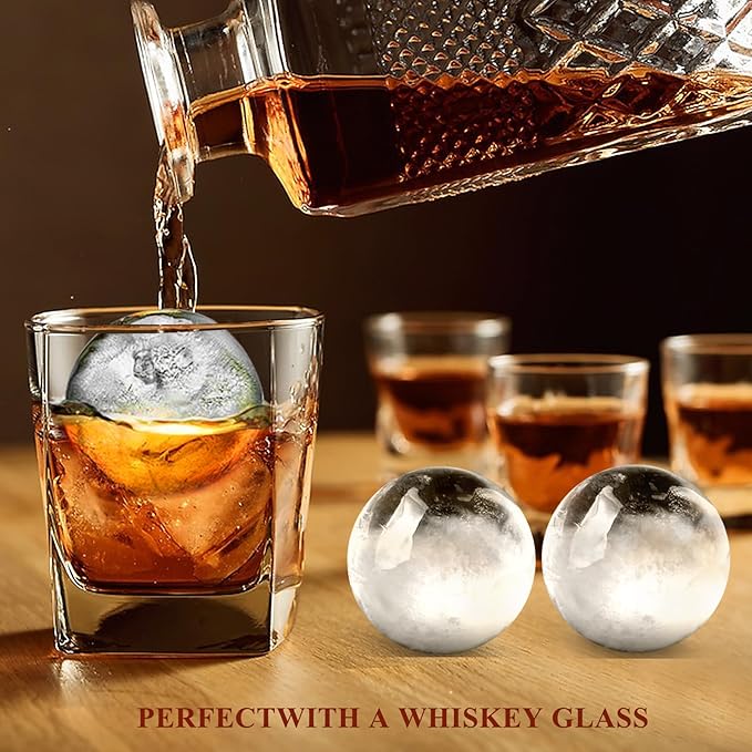 Round Ice Cube Trays for Freezer,1.8 INCH x 8,Ice Ball Maker Mold | Round Ice Cube Mold,Whiskey Ice Cubes Mold,Circle Ice Cube Tray with Lid,Ice Trays Ice molds for Whiskey,Cocktails,Coffee