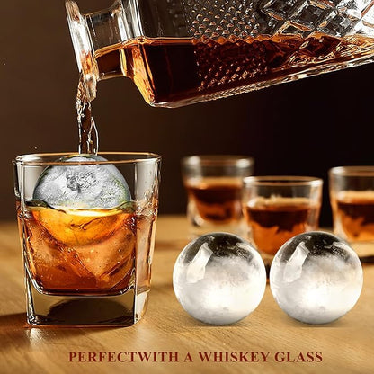 Round Ice Cube Trays for Freezer,1.8 INCH x 8,Ice Ball Maker Mold | Round Ice Cube Mold,Whiskey Ice Cubes Mold,Circle Ice Cube Tray with Lid,Ice Trays Ice molds for Whiskey,Cocktails,Coffee