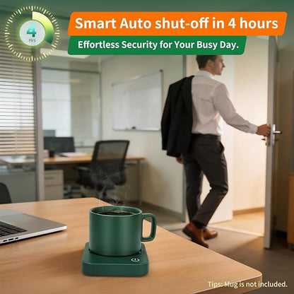VOBAGA Coffee Mug Warmer for Desk with Auto Shut Off & 3-Temp Settings, Coffee Cup Warmer with Smart Safety Alert Home Office Accessory, Perfect for Coffee, Tea, Milk (No Mug) - Image 2