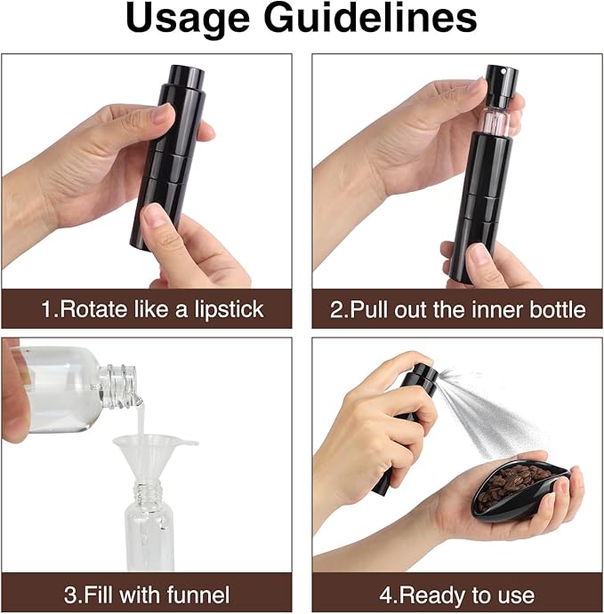 Coffee Bean Dosing Cup and Spray Bottle Set - Ceramic Espresso Accessories Kit, 8ml Static Reducing Sprayer for Cafe, Home Use | Barista-Approved Dosing Tools