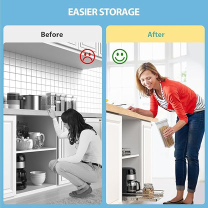 ZOINLIY Pull Out Cabinet Organizer, Versatile Slide Out Kitchen Organizers and Storage,Heavy Duty Drawer Cupboard Storage Basket, Smooth Sliding, Chrome Finish (26.8 * 21inch)