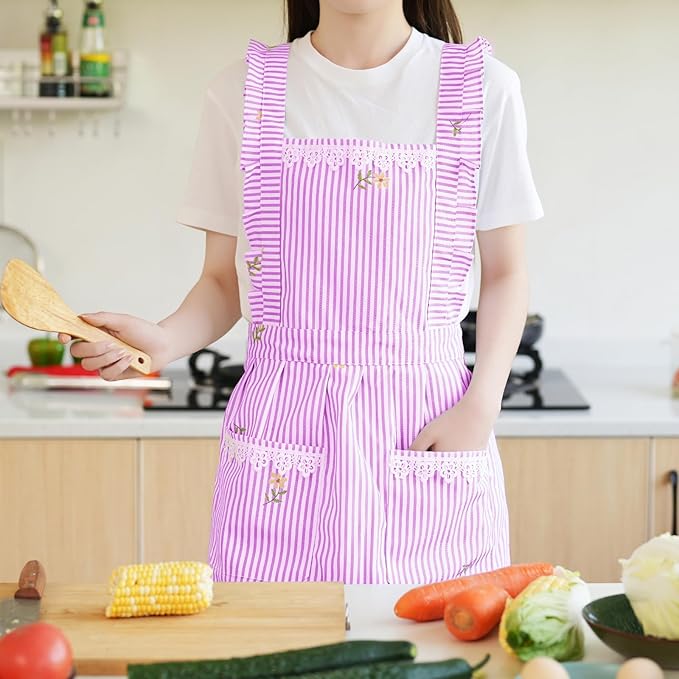 Funny Aprons for Women with Pockets, Kitchen Cooking Grilling Bbq Cute Chef Apron, Mothers Day Birthday Gifts for Women - Image 2