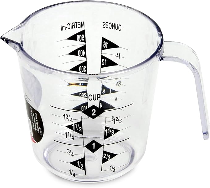 Chef Craft Select Plastic Measuring Cup, 2 Cup, Clear by ChefCraft