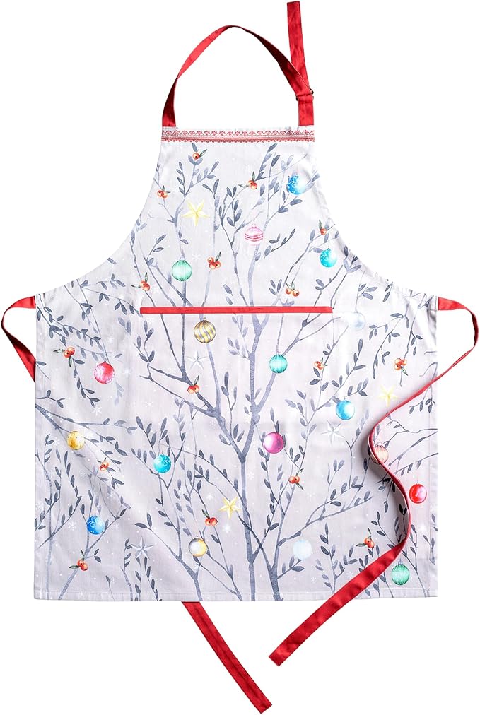 Maison d' Hermine 100% Cotton Apron for women with Pocket Kitchen Chef Apron for Men Cooking Mothers Day Gifts