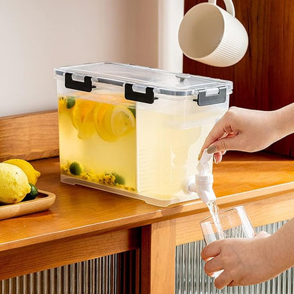 0.9 Gallon Drink Dispenser with Spigot, fridge water dispenser,drink dispenser for parties Juice Dispenser for Fridge, Plastic Lemonade Dispenser for Water, Milk, Beer, Outdoor Party