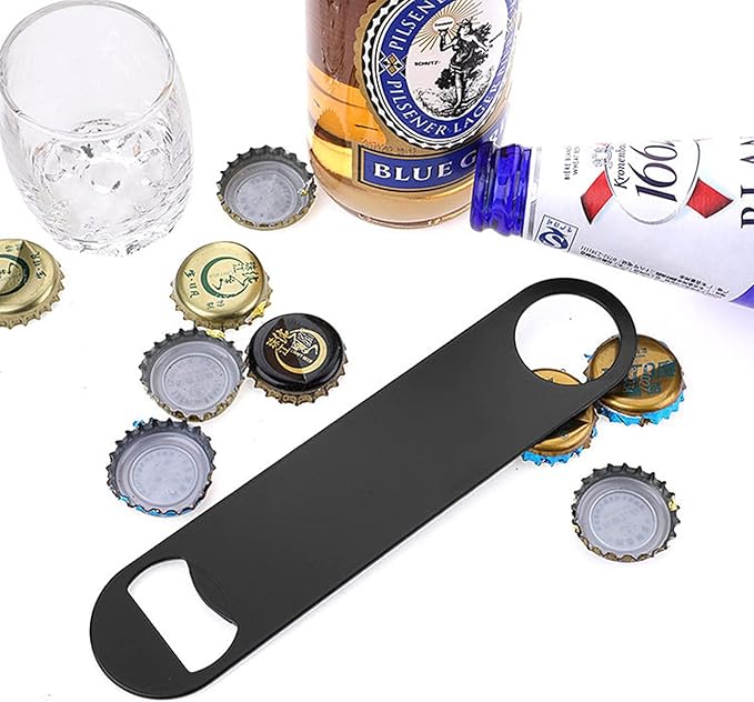 KTOJOY 4 PACK Stainless Steel Flat Bottle Opener, Beer Bottle Opener, 7inch, with Exquisite Packaging, for Kitchen, Bar or Restaurant, Black, - Image 6