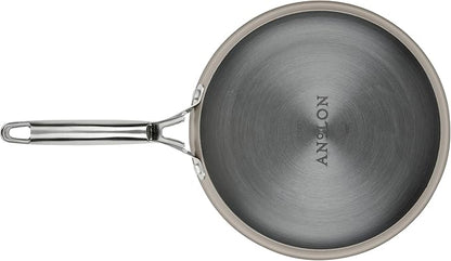 Anolon Achieve Hard Anodized Nonstick Cookware Pots and Pans Set, 9 Piece - Silver