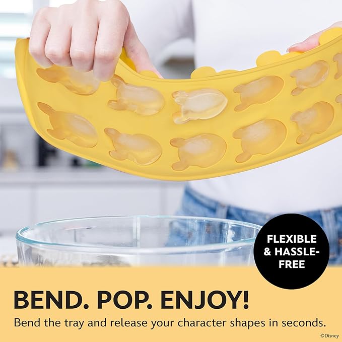 Disney Pooh Silicone Ice Cube Tray – 2 Pack Ice Trays for Freezer with Fun Pooh Ice Molds – Flexible BPA-Free Silicone Molds for Ice, Chocolate, and More