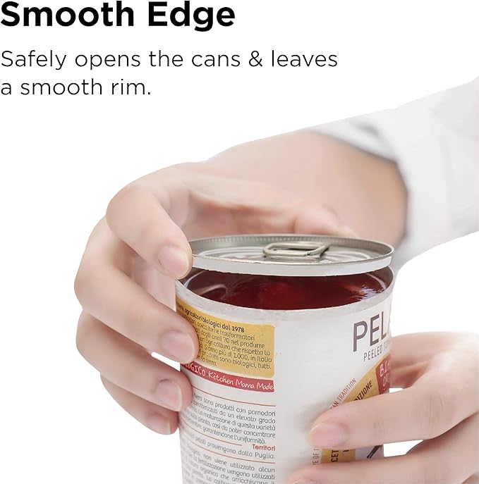 Kitchen Mama Auto 2.0 Electric Can Opener: Blade Opens Almost Any Can Pop or Soda Can - Automatic, Hands Free, Safe, Smooth Edge, Lid Remover, Battery Operated, Cordless, YES YOU CAN (Red) - Image 6