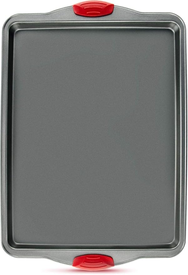 Boxiki Kitchen Nonstick Baking Sheet Pan – Heavy-Gauge Carbon Steel, Warp, Dent, and Rust-Resistant – Gourmet Rimmed Half Cookie Sheet Trays, Non-Toxic for Exceptional Baking Performance - 15x10 Inch by Boxikikitchen