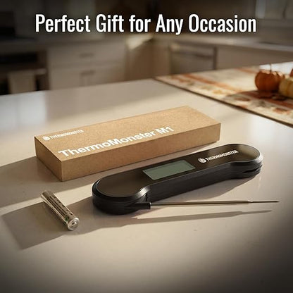0.5 Sec Instant Read Meat Thermometer Digital with ±0.5℉ Precision, Food Thermometer for Cooking Kitchen Gadgets, Oven Grill Candy BBQ Essentials Accessories, Gifts for Him Dad Men Birthday, Black - Image 9